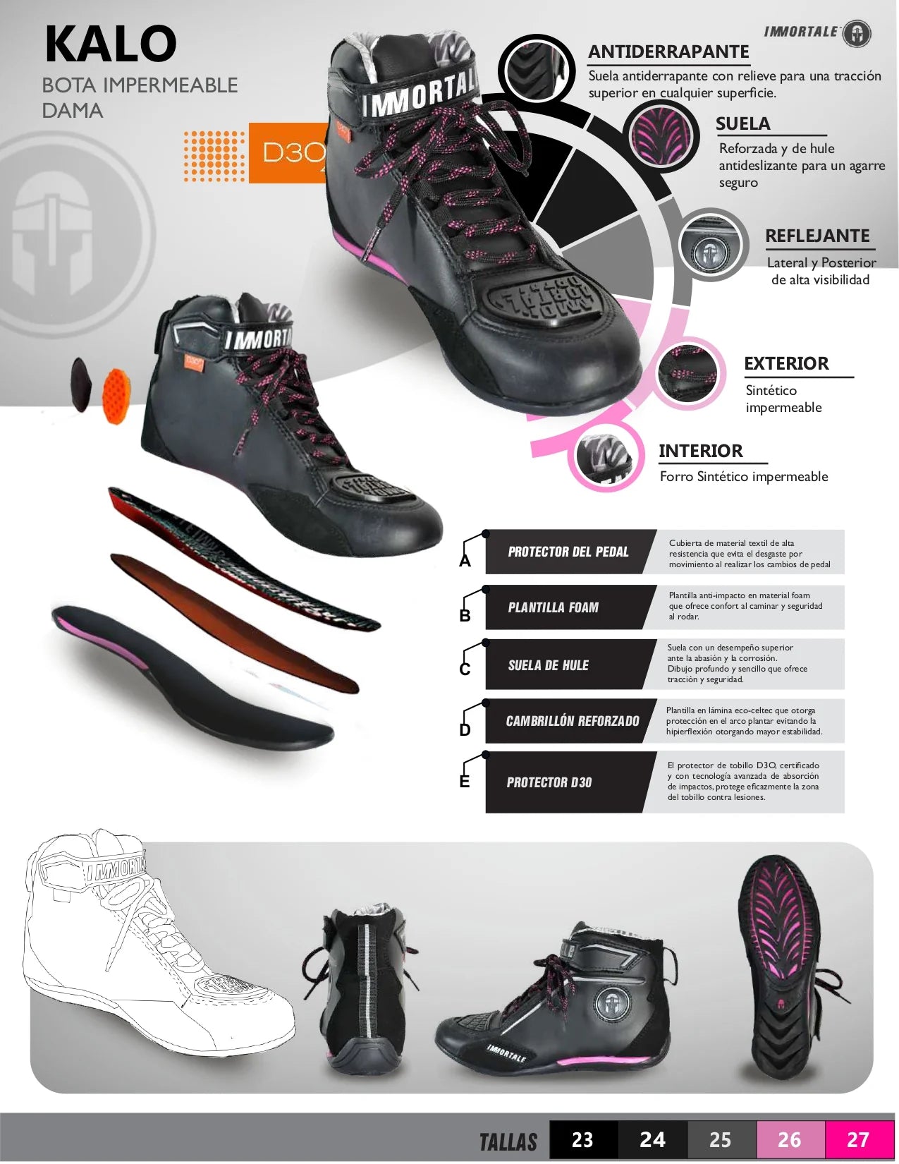 Bota Immortale Kalo Dama | SKU: IMMBKALDA-#