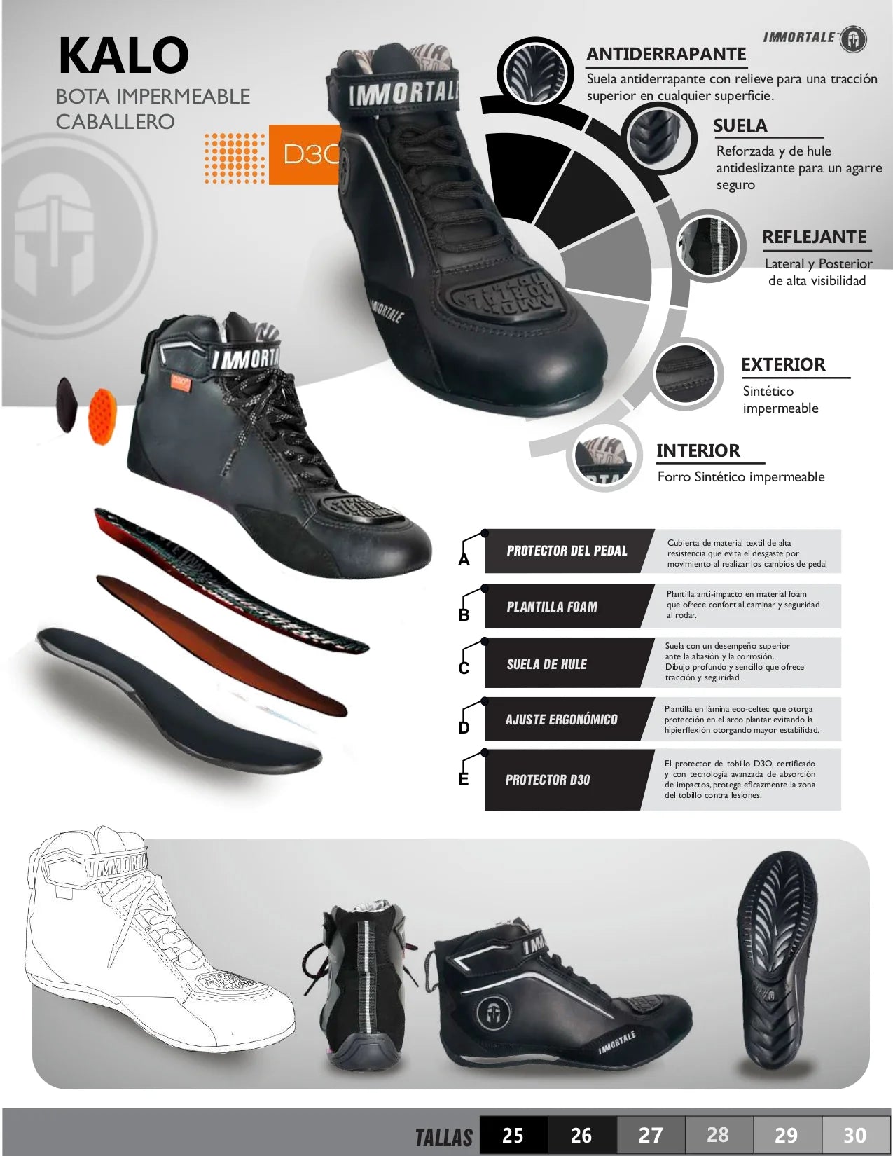 Bota Immortale Kalo Caballero | SKU: IMMBKALCA-#