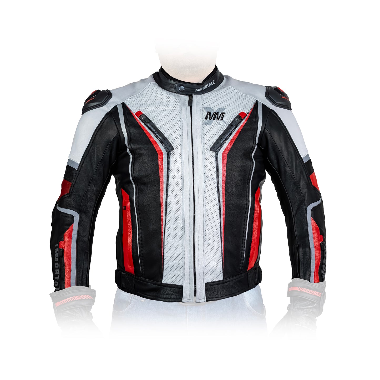 CHAMARRA IMMORTALE VETRIA HOMBRE NEGRO / BLANCO / ROJO SKU: IMVEHNEBLR-#