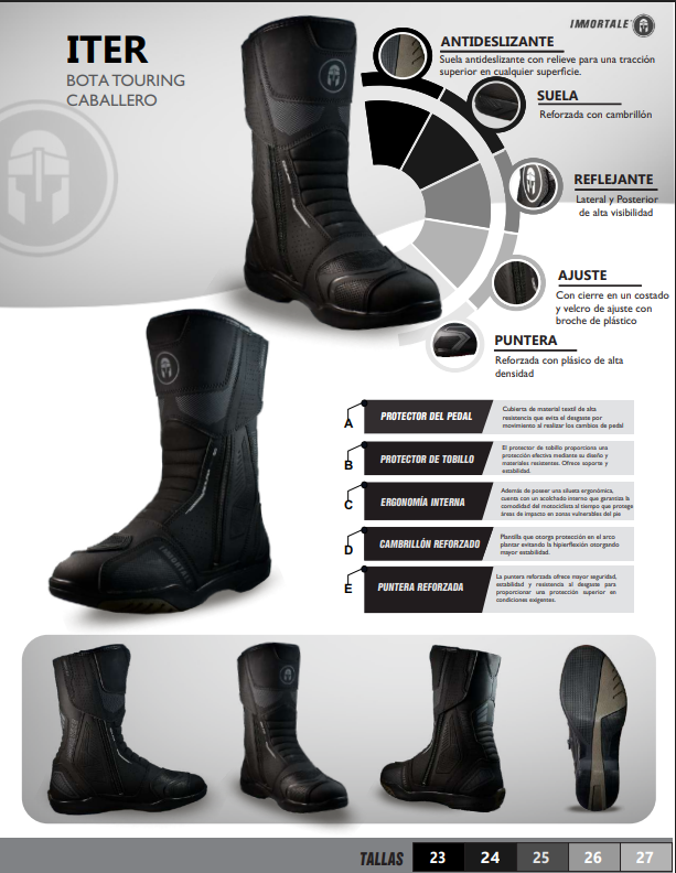 BOTA IMMORTALE TOURING ITER NEGRO | SKU: IMMITNG-#