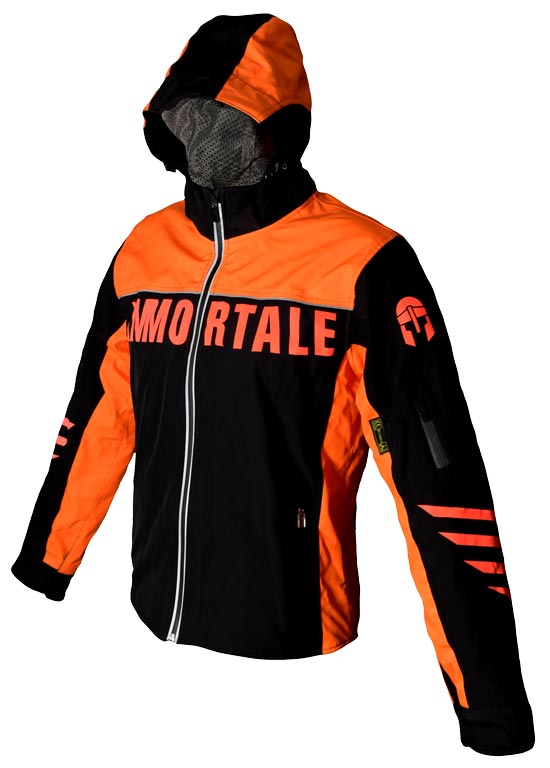 CHAMARRA IMMORTALE URBAN CON GORRO NEGRO/NARANJA | SKU: IMURORG-