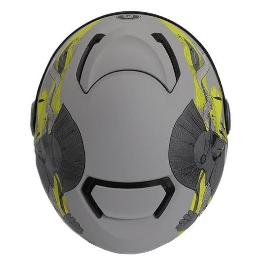 CASCO IMMORTALE RABIA VISOR SMOKE GRIS HIVIS | SKU: IMRABGRYGRSV-#