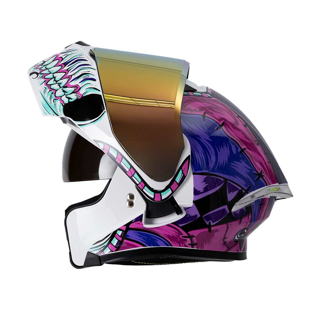 CASCO IMMORTALE 3120 ARLEKIN PURPURA | Incluye mica de regalo | SKU: 	IMMARLQPR-#