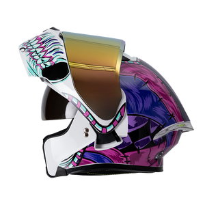 CASCO IMMORTALE 3120 ARLEKIN PURPURA | Incluye mica de regalo | SKU: 	IMMARLQPR-#