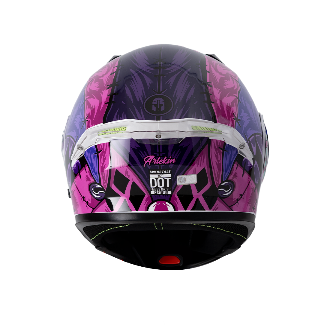 CASCO IMMORTALE 3120 ARLEKIN PURPURA | Incluye mica de regalo | SKU: 	IMMARLQPR-#