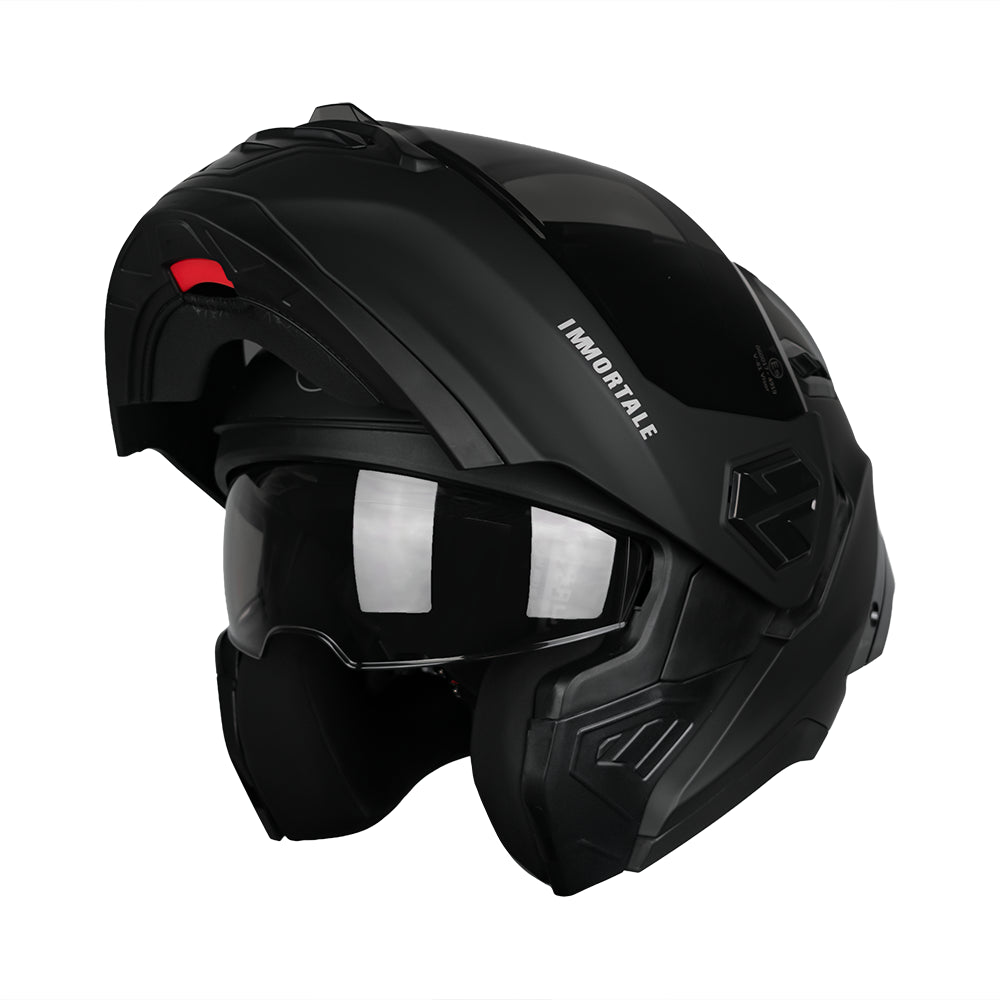 CASCO IMMORTALE SNAKE SOLIDO NEGRO MATE CON VISOR OSCURO SKU: IMSNMANEVO-#