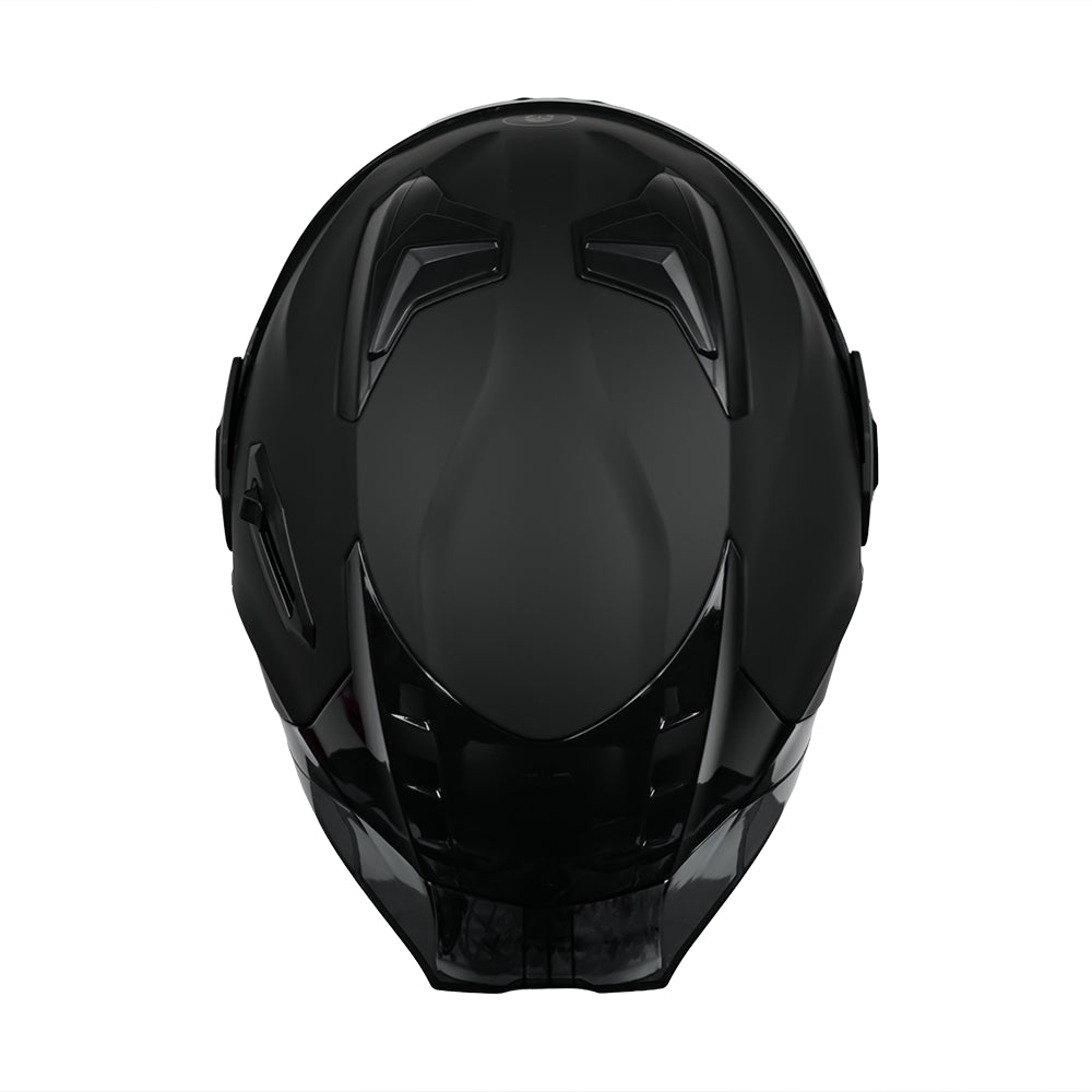 CASCO IMMORTALE SNAKE SOLIDO NEGRO MATE CON VISOR OSCURO SKU: IMSNMANEVO-#