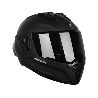 CASCO IMMORTALE SNAKE SOLIDO NEGRO MATE CON VISOR OSCURO SKU: IMSNMANEVO-#