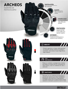 GUANTES IMMORTALE ARCHEOS GRIS | SKU: IMARCGR-#