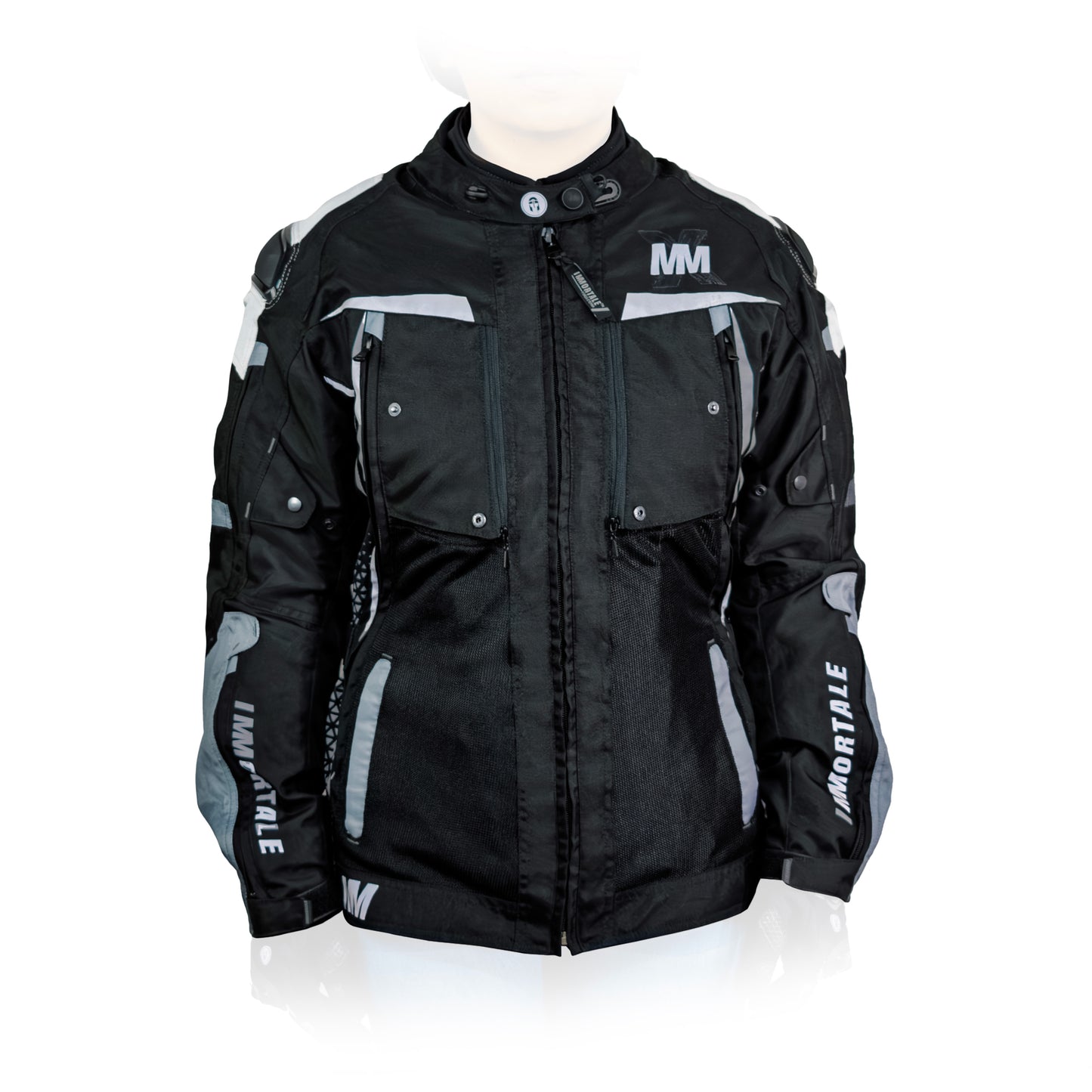 CHAMARRA IMMORTALE COSMIA MUJER NEGRO /GRIS /BLANCO SKU: IMCOSMNEGRB-#