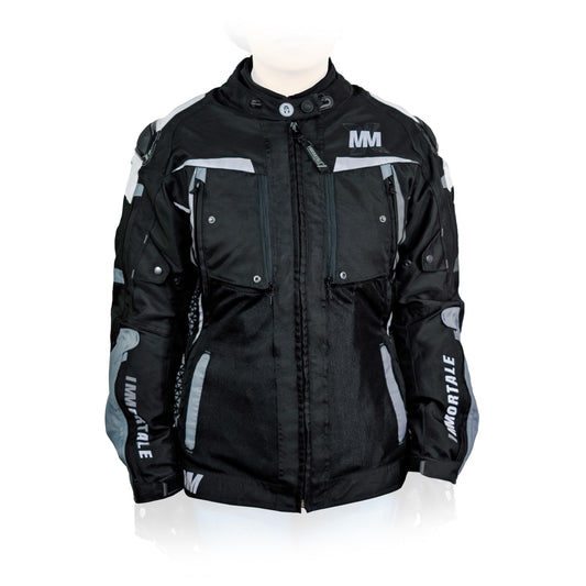 CHAMARRA IMMORTALE COSMIA MUJER NEGRO /GRIS /BLANCO SKU: IMCOSMNEGRB-#