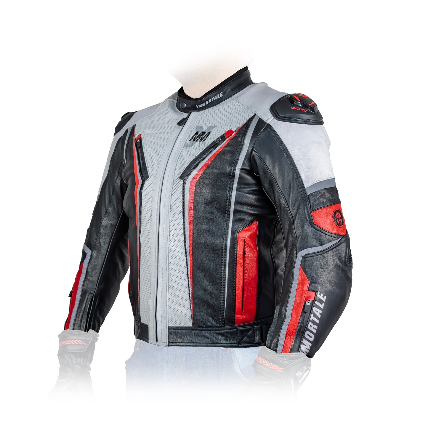 CHAMARRA IMMORTALE VETRIA HOMBRE NEGRO / BLANCO / ROJO SKU: IMVEHNEBLR-#