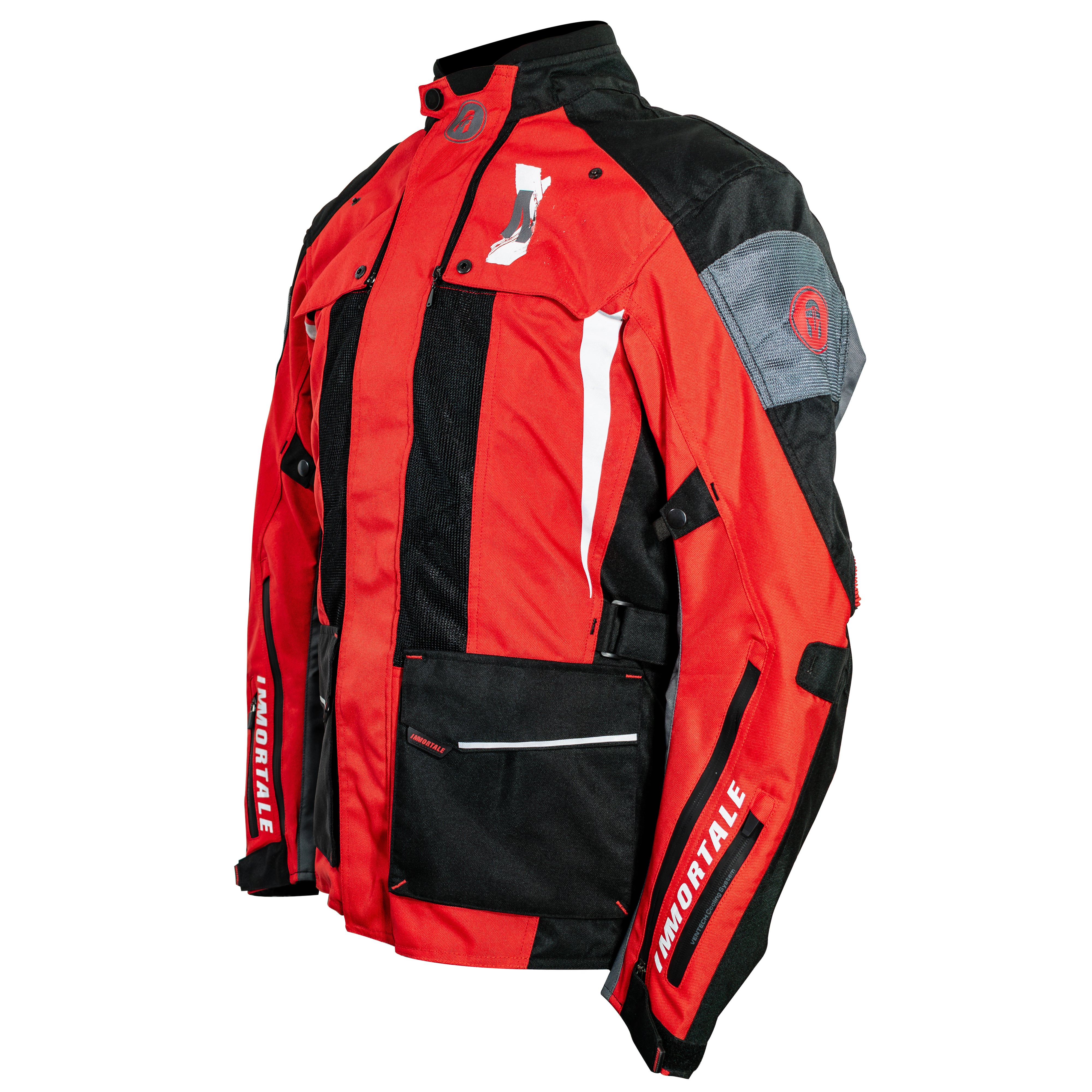 CHAMARRA IMMORTALE INNOVUS HOMBRE DOBLE PROPÓSITO NEGRO/ROJO/GRIS | SKU: IMINOMRJ-#