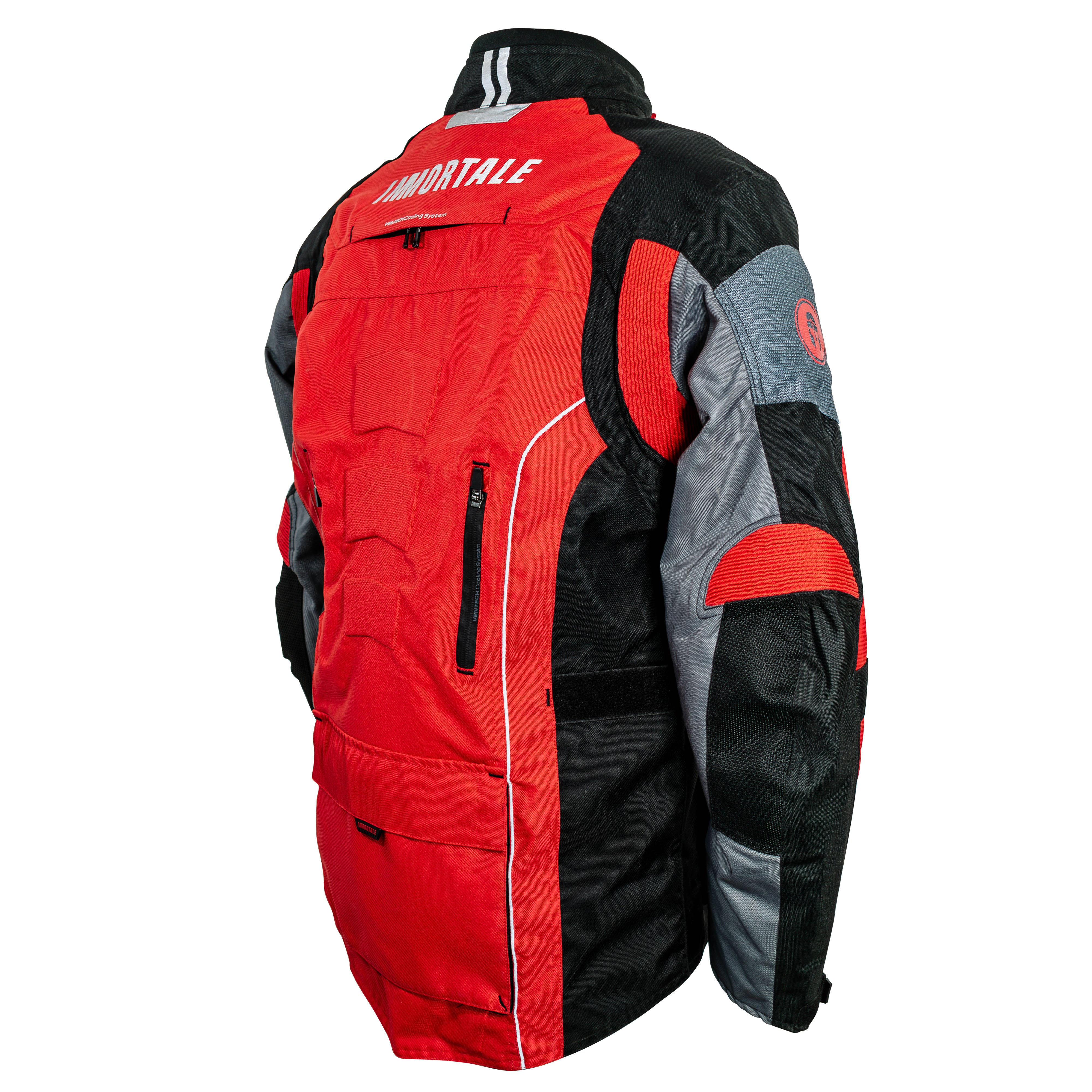 CHAMARRA IMMORTALE INNOVUS HOMBRE DOBLE PROPÓSITO NEGRO/ROJO/GRIS | SKU: IMINOMRJ-#