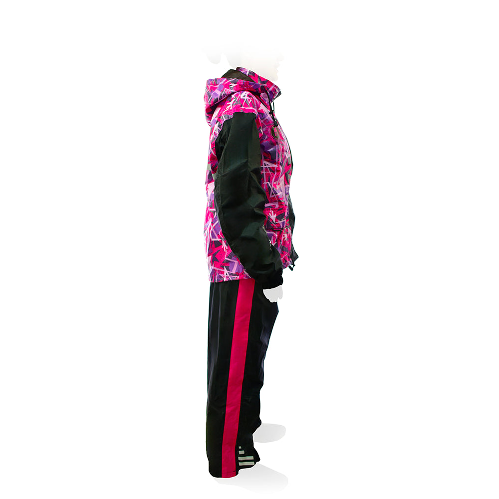 TRAJE IMPERMEABLE MUJER NEREA ROSA/NEGRO SKU: IMNERMPKBK-#