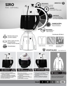 CHAMARRA IMMORTALE SIRO NEGRO/BLANCO | SKU: IMSIRMBW-#