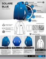 Cargar imagen en el visor de la galería, CHAMARRA IMMORTALE SOLARE HOMBRE IMPERMEABLE AZUL | SKU: IMSOLMAZ-#
