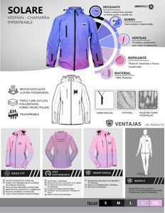 CHAMARRA IMMORTALE SOLARA IMPERMEABLE AZUL | SKU: IMSOLWAZ-#