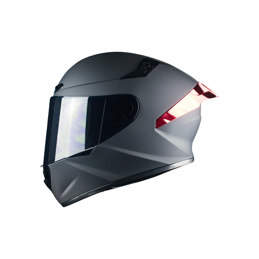 CASCO IMMORTALE KALIUM NEGRO MATE CON ALERON ROJO VISOR NEGRO | SKU: IMKALINERO-#