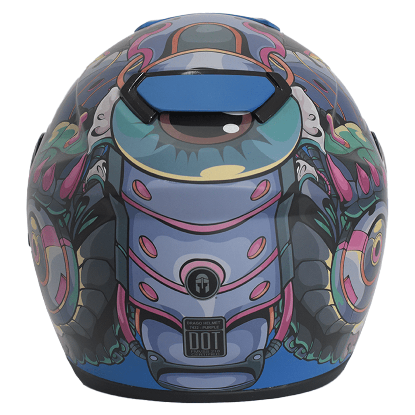 CASCO IMMORTALE DRAGO VISOR SMOKE MULTI | SKU: IMDRAGPURPVS-#